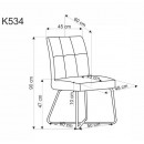 Стул HALMAR K534 серый/черный